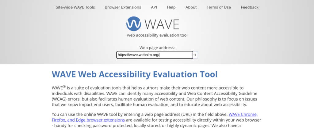 ابزار تست سایت WAVE Web Accessibility Evaluation Too - وب تمیم